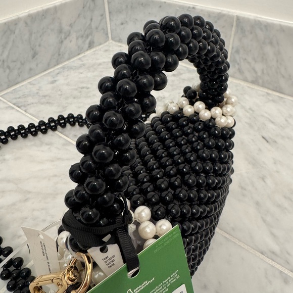 Kate Spade x Target Black and White Beaded Handbag - Picture 6 of 8